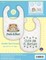 Under The Covers Stamped Cross Stitch Baby Bib Kit – DIY Embroidery Set with Two Quilted Bibs, Threads, Needle & Instructions